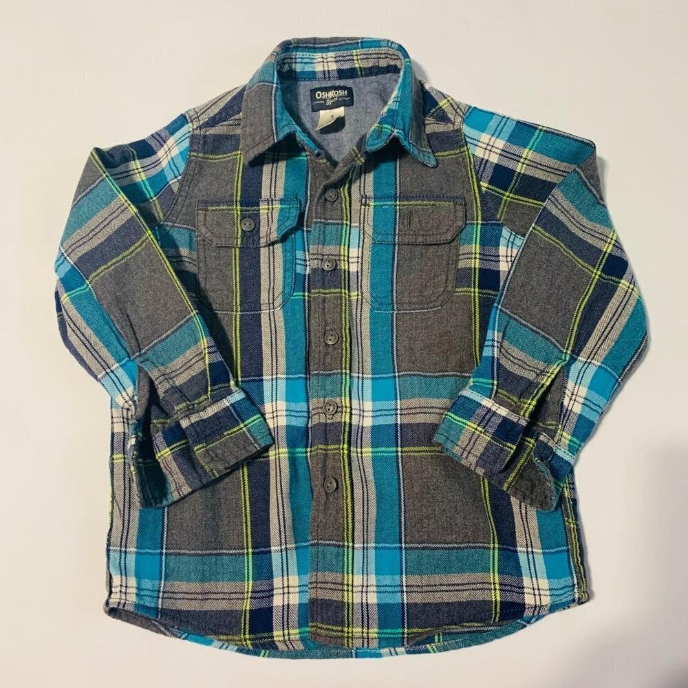 Oshkosh Bgosh Squared‎ Long Sleeve Shirt Size 5